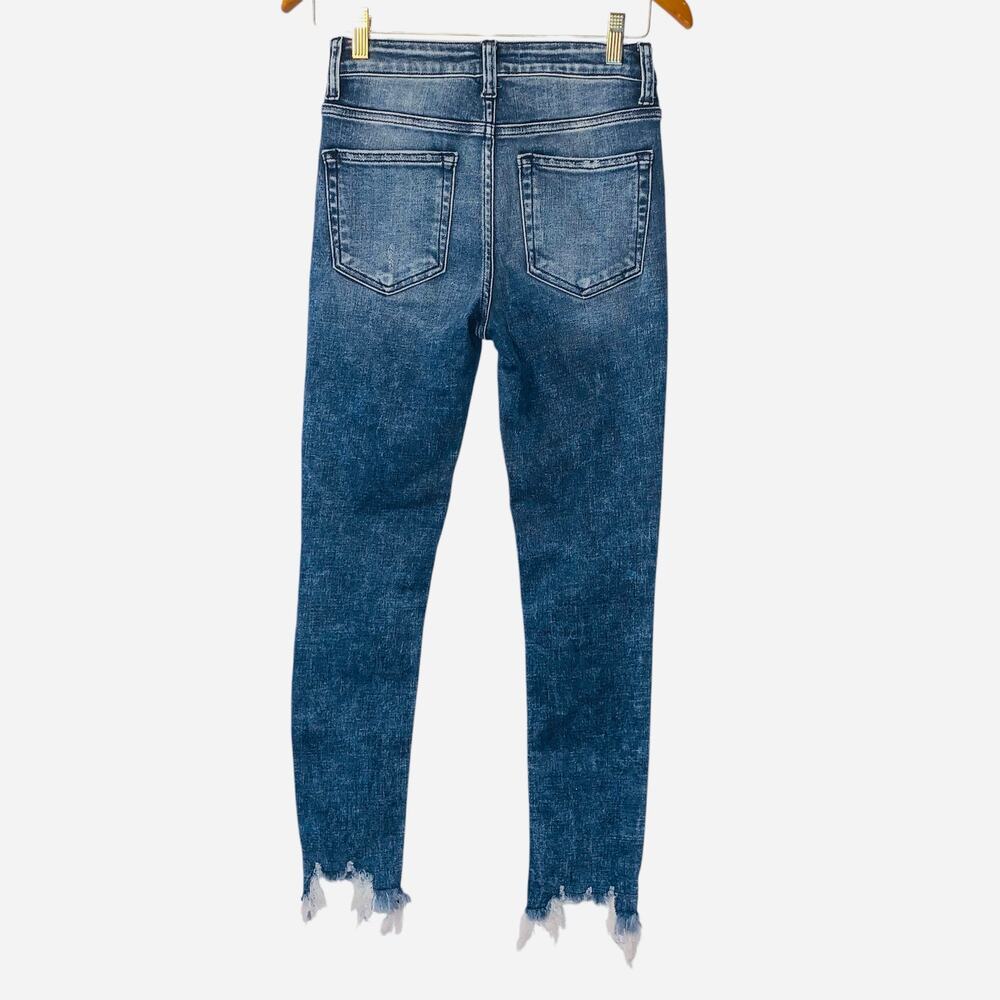 Flying Monkey chewed out hem Skinny Jeans sz 25 - Picture 3 of 9